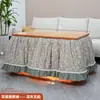 Mesa de Fuego Rectangular Plegable para Uso Doméstico, Mesa Calefactora Simple de Bambú para Invierno, Mesa Calefactora para Sala de Estar 1.2m