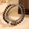Atacado agarwood cinza ágata anel duplo pulseira ágata branca correndo anel novo chinês original senhoras nova pulseira jóias