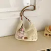 Bolsa de ombro trançada para mulheres, nova tendência 2026 estilo férias bolsa de praia grande capacidade, bolsa transversal versátil de verão