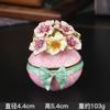 Vaso Exquisito Caixa de Joias Ornamentos de Metal Esmaltado Caixa de Joias Criativa Caixa de Anel de Flor Caixa de Armazenamento de Joias