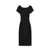 Vestido Bodycon Azul Estilo Francés para Mujer, Nuevo Modelo Verano Temprano 2026, Elegante Vestido Largo Adelgazante de Alta Gama que Ceñe la Cintura
