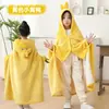 Pijamas Infantiles al por Mayor Otoño e Invierno Niños y Niñas con Forro Polar Engrosado con Capucha Bata Larga Dibujos Animados Hogar