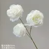 Ramo de Flores Artificiales con 3 Rosas Grandes de Montaña Nevada, Adecuado para Arreglos Florales de Boda, Paredes de Flores y Arreglos Florales al por Mayor