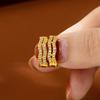 Nuevos Pendientes de Oro Arena Vietnamita Diseño Moderno con Zircón Pendientes Geométricos de Clip de Aro para Mujer Suministro de Joyería de Estilo Minimalista Transfronterizo