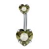 Explosiones de AliExpress Anillo para el Ombligo con Forma de Corazón Zirconia AB Corazón de Durazno Anillo Umbilical Invertido Piercing Anillo Umbilical Punk Hebilla Umbilical Joyería Corporal