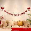 Decorações de casamento Arranjo do quarto de casamento Fundo Parede Xi Zi Pull Flower Sala de Estar Xi Zi Pull Flower Sofa New House Supplies