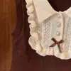 Vestido Chaleco de Niña Pequeña Princesa Dulce, Estilo Chanel 26 Tejido Negro y Blanco Patchwork Lana Lazo Sin Mangas Color Sólido Vestido de Princesa