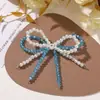 Nuevo Simple Perla de Imitación Cristal Perlas Abalorios Lazo DIY Versátil Cadena para Bolso Teléfono Móvil Colgante Flor para Zapatos Accesorios