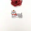 Pinza para el pelo de perro estilo japonés Ambiente Navideño Bufanda de Invierno para Gato y Perro Cachorro Acrílico Lindo Dibujo Animado Pinza para el Pelo