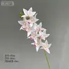Flores Artificiales del Lugar de Origen, Orquídea Dendrobium de 9 Cabezas para Decoración de Salón de Bodas, Orquídea Phalaenopsis Asequible