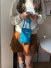 Bolso bandolera tipo huevo, minimonedero de punto en color caramelo, ideal para el día a día, para mujer, novedad de 2024.