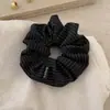 Elegante Scrunchie de Cabeça Listrado para Mulheres, Elástico de Cabelo de Alta Elasticidade, Faixa de Cabelo que Não Aperta, Acessório de Cabelo para Lavar o Rosto