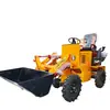 Mini cargador diésel tracción en las cuatro ruedas potencia fuerte dirección flexible agrícola y ganadera remoción de estiércol bulldozer cargador pequeño