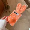 Orejas de Conejo Largas de Peluche Adecuadas para Funda de Teléfono Móvil Apple 18Ultra Iphone18Duo Creativa Plegable Linda Funda Dura