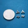 Nuevas Cuentas Espaciadoras Retorcidas de Plata de Ley s925 Accesorios Triangulares Cuentas Espaciadoras Cuerda para Abalorios DIY Tejido Accesorios para Joyería de Plata Materiales