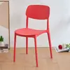 Silla de plástico, diseño simple, con respaldo, adecuada para uso doméstico, silla de comedor estilo nórdico, engrosada para mayor durabilidad, silla de plástico económica para adultos, también adecuada para usar en grandes restaurantes