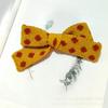 Acessórios de lã novo estilo coreano personalizados DIY laço de bolinhas laço jacquard tricotado acessórios de cabelo acessórios de vestuário
