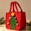 Bolsa de Manzana Navideña de Amazon Bolsa de Regalo de Nochebuena Dulce de Manzana Bolso de Fieltro Navideño Personalizado