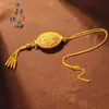 Loja de Ouro Mesmo Estilo Ouro Antigo Totalmente Cravejado com Diamantes Pingente de Saco de Aromas de Fênix Voadora Novo Estilo Chinês Pingente de Borla de Fênix Corrente para Suéter