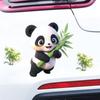 Lindas pegatinas de dibujos animados de panda de bambú, pegatinas para coche decorativas personalizadas para bloquear arañazos, pegatinas para coche eléctrico, motocicleta