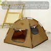 Nido de Verano para Mascotas Desmontable y Lavable Tienda Semicerrada Nido para Gatos Nido para Perros Plegable Transpirable Colchoneta para Mascotas con Colchoneta de Verano