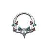 Anel Septo Nasal de Aço Inoxidável 316L Transfronteiriço Europeu e Americano Anel Ferradura Cor Degradê Anel Nasal C-Bar Anel Nasal Estilo Natal Piercing