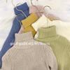 [suéter para niños en stock 2025 otoño e invierno nuevo versión coreana para niños y niñas suéter de cuello alto chaqueta cálida comodín