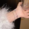 Pulseira de Diamantes Niche High-End Bow Row para Mulheres, Luxo Acessível e Pulseira Ins Versátil, Joia de Mão Estudantil Popular 2025