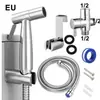Compañero de Baño para Inodoro Doméstico Válvula Triangular de Salida Doble Pistola de Rociado Potenciadora de Alta Presión para Bidé de Baño Pistola de Agua