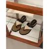 Chanclas de Tanga Tejidas Versátiles de Moda Estilo Coreano 2026 para Mujer, Ropa de Verano para Exteriores, Estilo Vacacional, Sandalias de Cuña con Suela Gruesa
