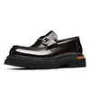 [Exclusivamente para Vips] Zapatos de Cuero Business Casual para Hombre 2026 Nuevo Estilo Británico Piel Genuina Brillantes sin Cordones de Suela Gruesa para Hombre