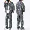 Ropa Pesada para Motocicleta Nueva para Hombre Chaqueta de Mezclilla Gris Desgastada Ropa para Motocicleta Marca de Moda Chaqueta de Gama Alta Ropa de Trabajo Superior