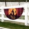 Bandeira em forma de leque de Halloween transfronteiriça, festival fantasma ao ar livre, impressão criativa, decoração de cerca de festa, semicírculo