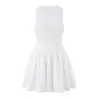 Ropa Femenina Transfronteriza Europea y Americana 2026 Moda Callejera Vestido Tanque Plisado Adornado con Lazo de Encaje para Mujer C27848