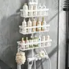 Prateleira de Armazenamento para Banheiro Sem Furos, Suporte para Chuveiro, Cesta Suspensa para Shampoo, Armazenamento para Banheiro, Moderno e Simples