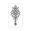 Item Popular Transfronteiriço com Toque de Luxo, Estilo Retro Escuro, Tatuagem Temporária Personalizada para Mão com Tatuagens de Henna Floral Geométricas de Lua