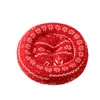 Cama para Gato Aconchegante Donut de Floco de Neve Vermelho de Natal Cama de Pelúcia Festiva de Inverno Lavável