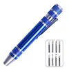 Conjunto de Chaves de Fenda Tipo Caneta 8 em 1 Liga de Alumínio Tipo Caneta Manual Chave de Fenda Phillips Chave de Fenda de Ponta Chata