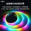 Tira de Luces LED RGB Fantasía Cob Controlada por App Personalizada por el Fabricante 24V con IC para Efecto de Agua Corriente y Decoración Ambiental
