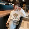 Camiseta infantil de manga larga moderna, estilo fino, nuevo modelo de primavera y otoño, camiseta básica elegante para niños mayores y pequeños, camiseta de niña con estampado de dibujos animados