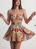 Site Independente Popular da Amazon para Comércio Exterior Transfronteiriço Roupas Femininas Wish Estampa Floral Boêmia Vestido de Alça Verão