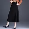 Falda Simple de Línea A con Caída para Mujer, Novedad Otoño/Invierno 2026, Falda de Campana Adelgazante de Cintura Alta, Elegante Falda de Paraguas para el Trabajo, Moderna