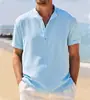 Nueva Camisa Polo Tejida de Textura Suelta Retro para Hombre Verano 2025 Camiseta Retro con Cuello de Solapa Mangas Cortas Transpirable