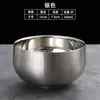Tigela de arroz vintage em aço inoxidável 304, tigela infantil de camada dupla na cor dourada anti-queimadura, tigela de sopa para restaurante, tigela de cozinha com aspecto envelhecido, tigela para refeição