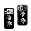 Capa para Celular Dark Ins Niche Lily Apple PM iPhone16 Capa Protetora de Casca Dura de Vidro Venda por Atacado