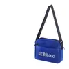 Bolsa Transversal de Ombro Único Cor Pura com Logo Estampado Publicitário para Viagem Tecido Oxford Grande Capacidade Universal para Homens e Mulheres