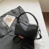 Versão Coreana Design Nicho Mini Simples Transversal Cilíndrica Bolsa Pequena 2025 Nova Estilo Minimalista Bolsa de Mão Texturizada para Mulheres
