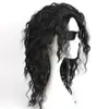 Peruca Michael Jackson Estilo Novo Europeu e Americano Transfronteiriça Lã Preta Cacheada Média Longa Cabelo Cacheado Cos Conjunto de Cabelo Masculino Atacado