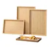 Bandeja de bambú y madera, bandeja para té, nueva bandeja para tazas de agua para el hogar estilo chino, bandeja de madera de alta gama para tazas de té, juego de té para hotel y restaurante, bandeja para barbacoa