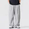 2026 Verão Novo Calça Cargo Casual Estilo Japonês Hong Kong Masculina, Tamanho Grande Tendência Simples Reta Perna Larga Calça Paraquedas